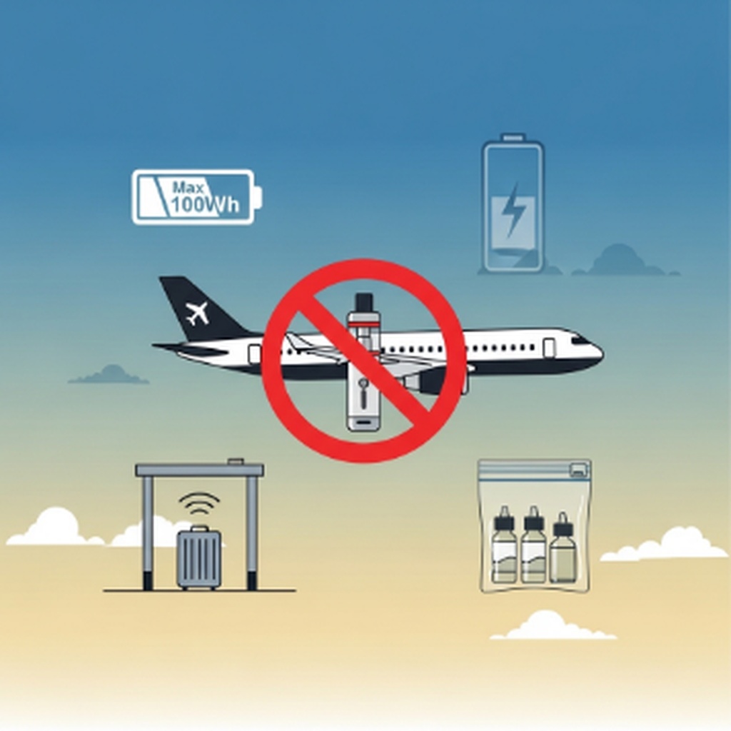 전자담배 기내 반입 규정 및 배터리 용량 제한 확인