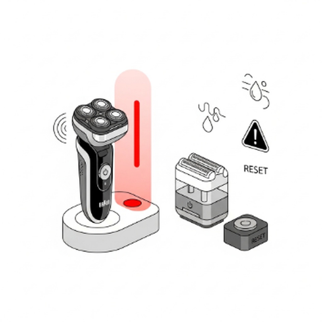 브라운 면도기 세정 센터 표시등 초기화 하는 법