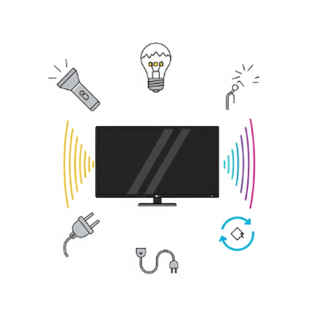 엘지 TV 화면 안 나오고 소리만 들릴 때 자가진단 및 해결 방법