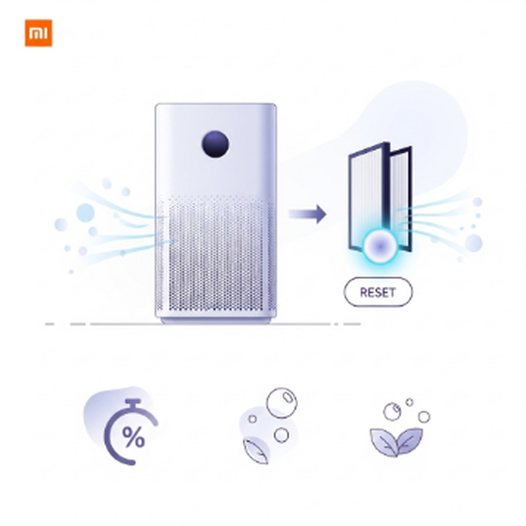 샤오미 공기청정기 필터 수명 초기화 및 리셋 방법