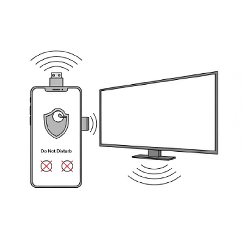 스마트폰 화면 미러링 시 알림 팝업 안 뜨게 방해금지 자동 설정