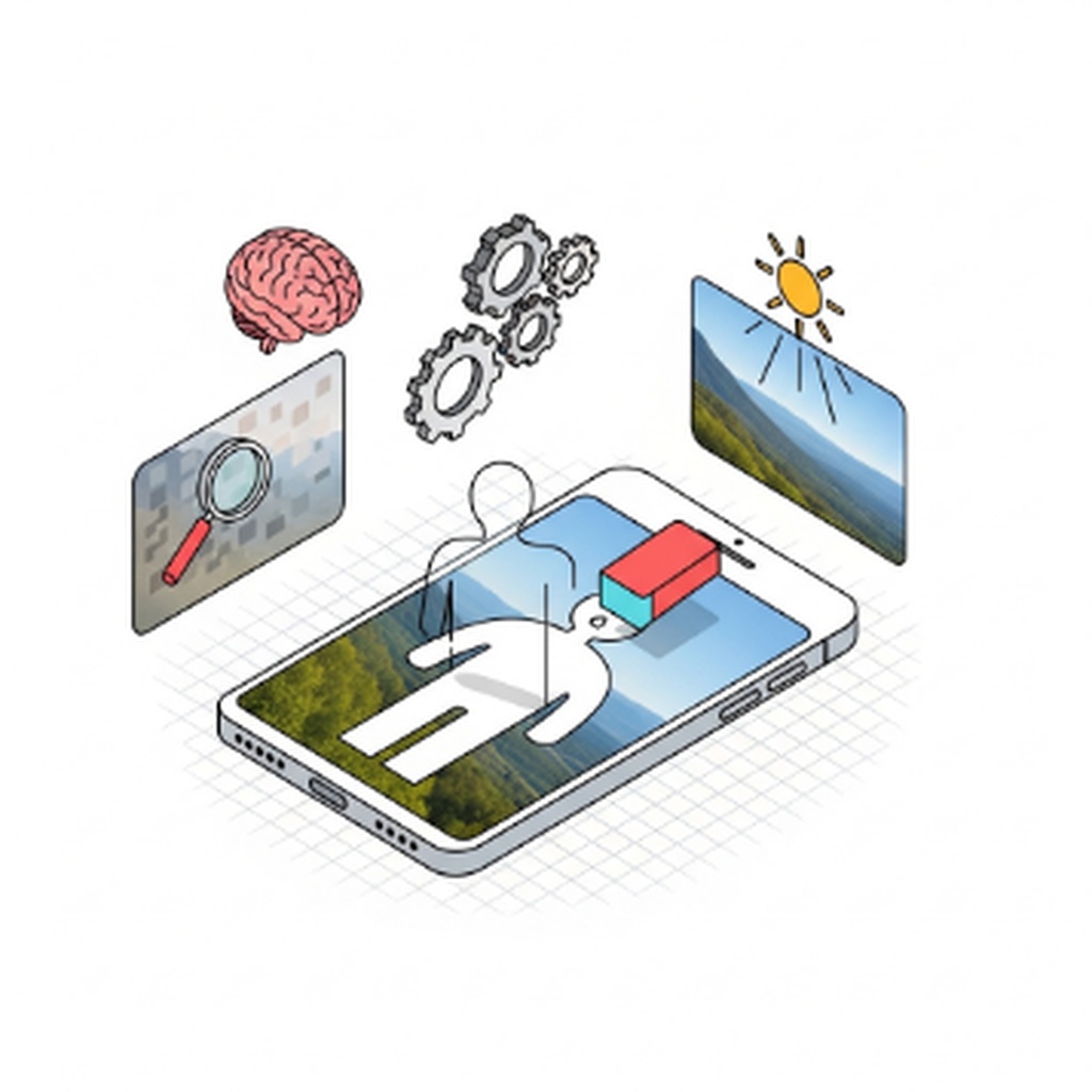 스마트폰 사진 속 모르는 사람 인공지능으로 지우는 기본 기능