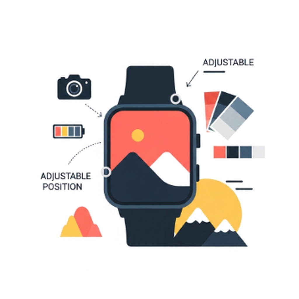 스마트 워치 배경화면 내 사진 설정 및 시계 위치 자유롭게 조절하는 방법