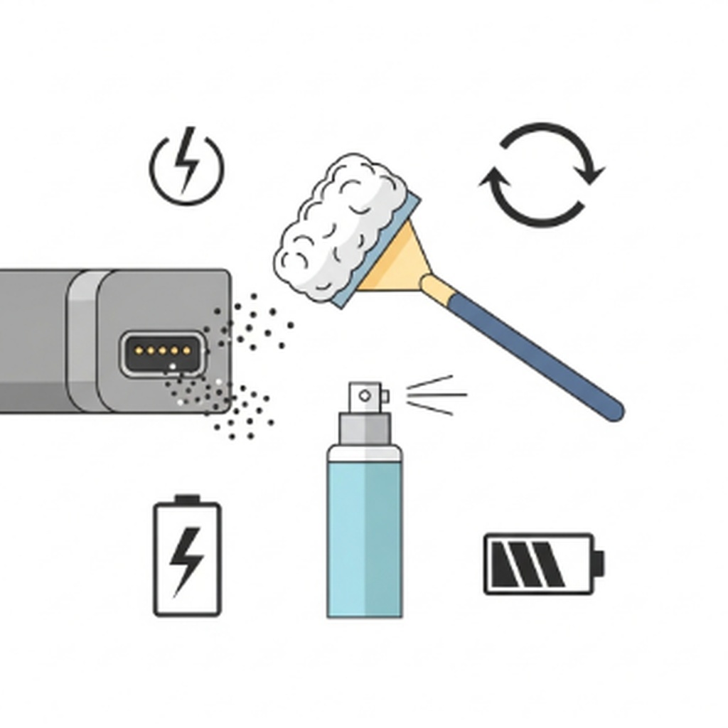 릴 에이블 충전 안 될 때 단자 청소 및 리셋 방법