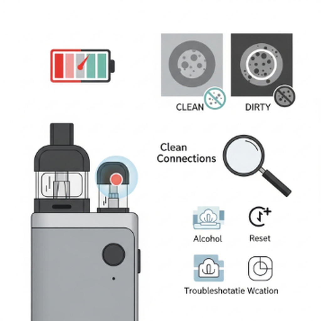 액상형 전자담배 팟 인식 오류 및 접촉 불량 해결법