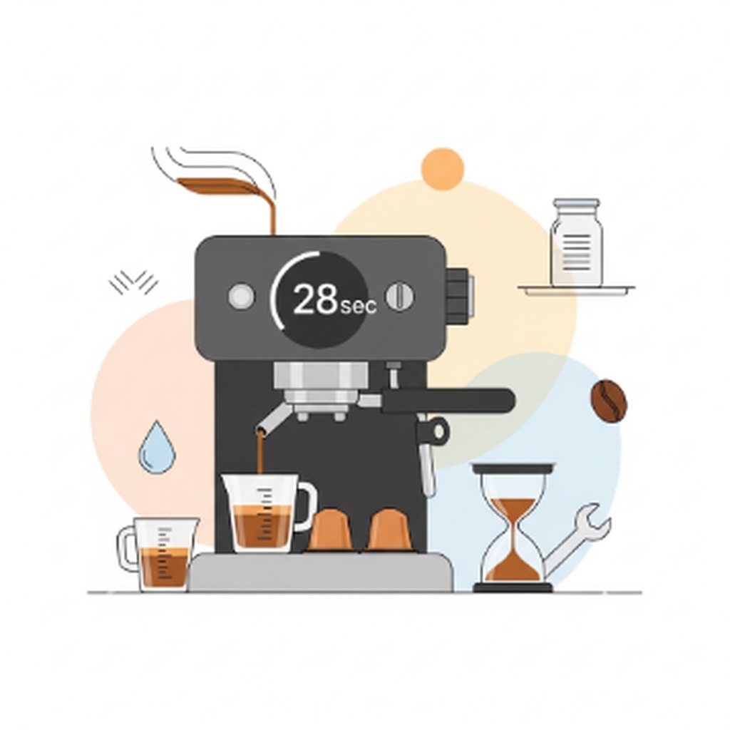 일리 커피머신 추출 시간 초기화 및 28초 설정 방법