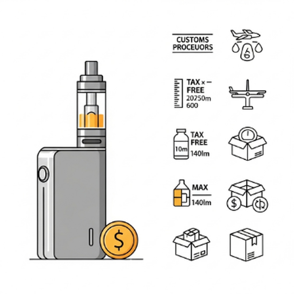 전자담배 해외 직구 통관 절차와 세금 없는 면세 기준 핵심 요약