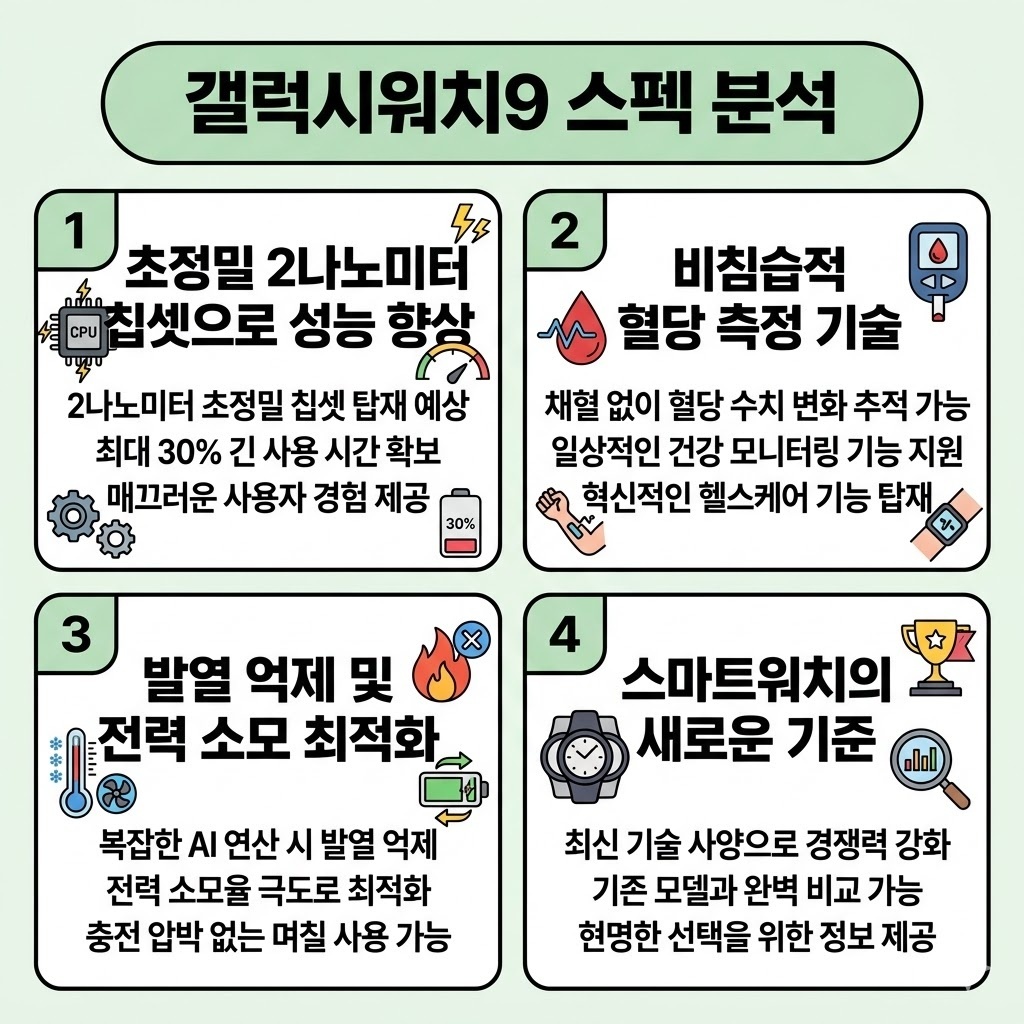 갤럭시 워치9 스펙 분석과 워치8 완벽 비교 방법