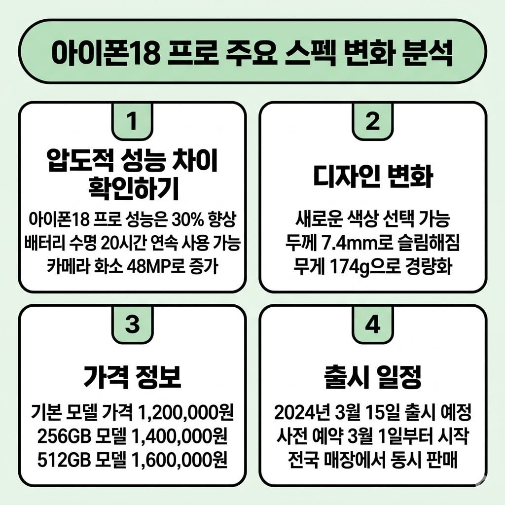 아이폰18 프로 스펙과 출시일 완벽 분석 및 교체 방법