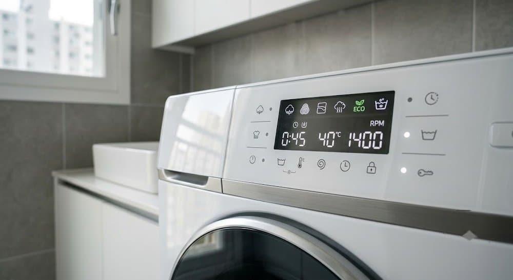 LG 삼성 세탁기 청소 코스 조작부 화면